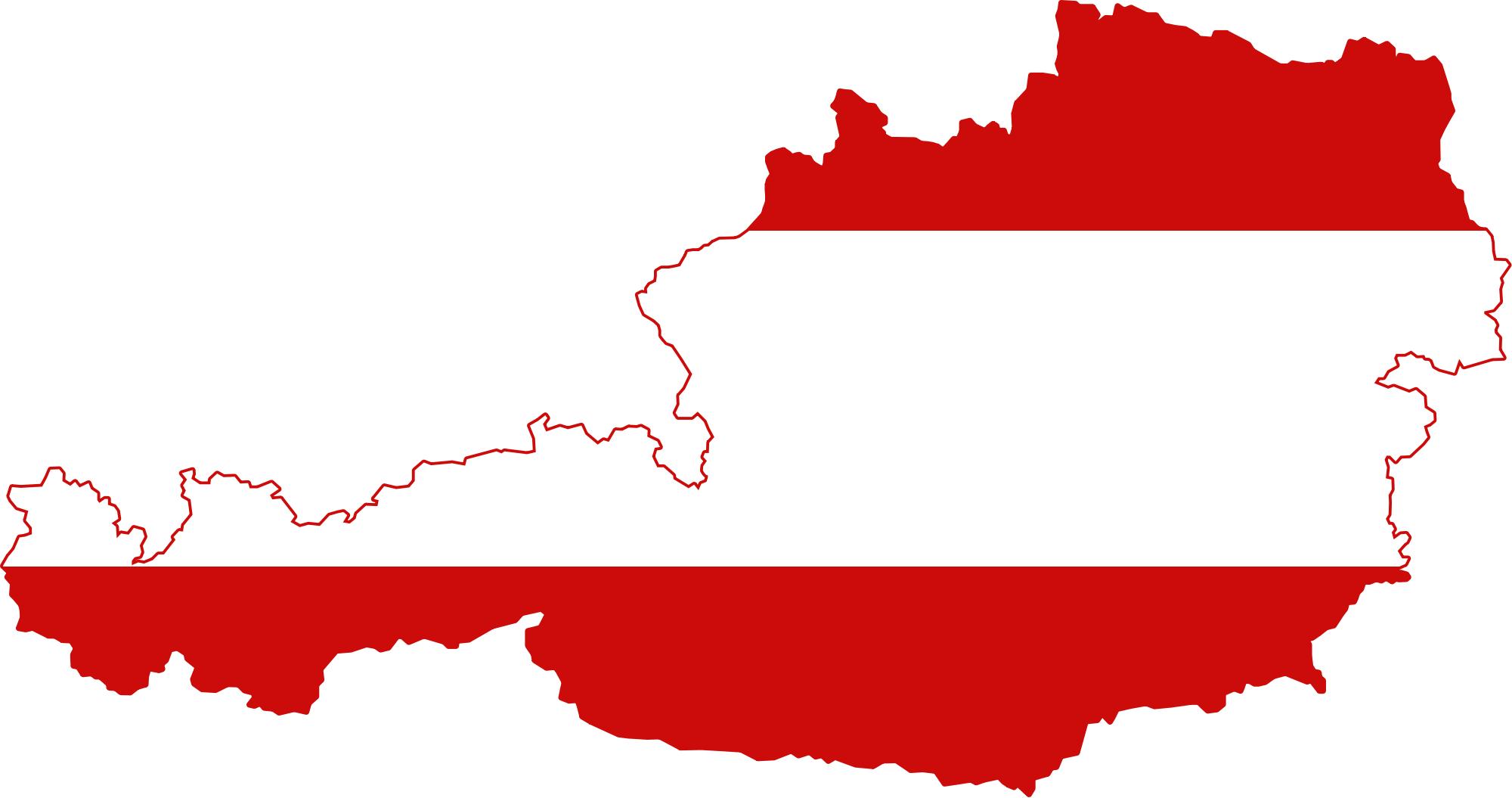 オーストリア国旗マップ オーストリア地図フラグ 西ヨーロッパのヨーロッパ