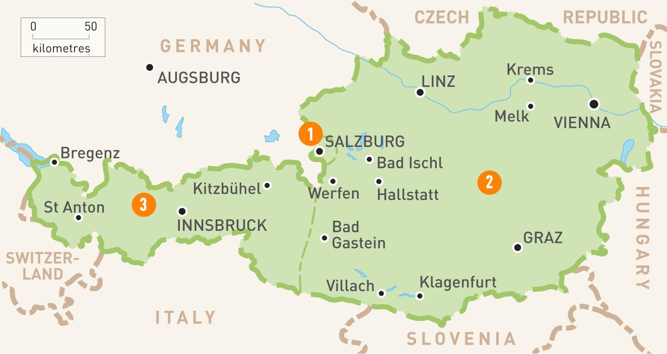 オーストリア地図 地図のオーストリア 西ヨーロッパのヨーロッパ