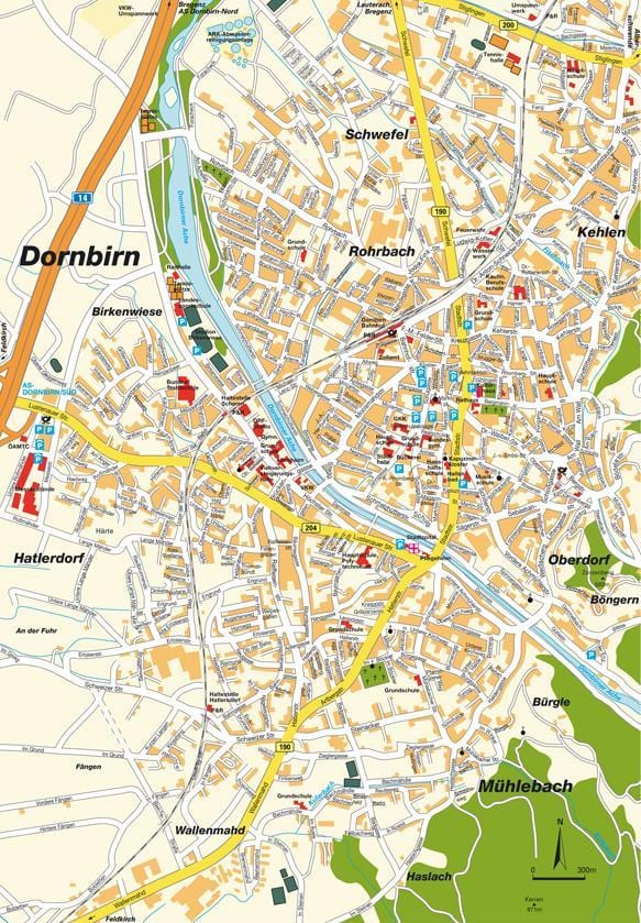地図のドルンビルンにはオーストリア