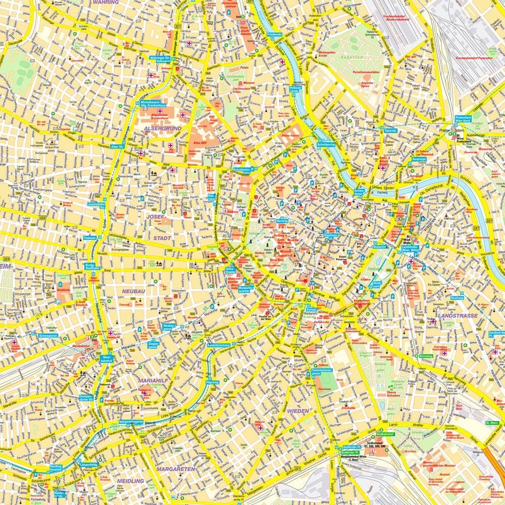 市街地図のウィーンオーストリア