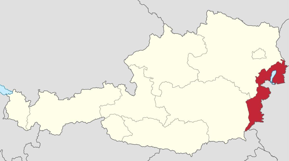 地図burgenlandオーストリア