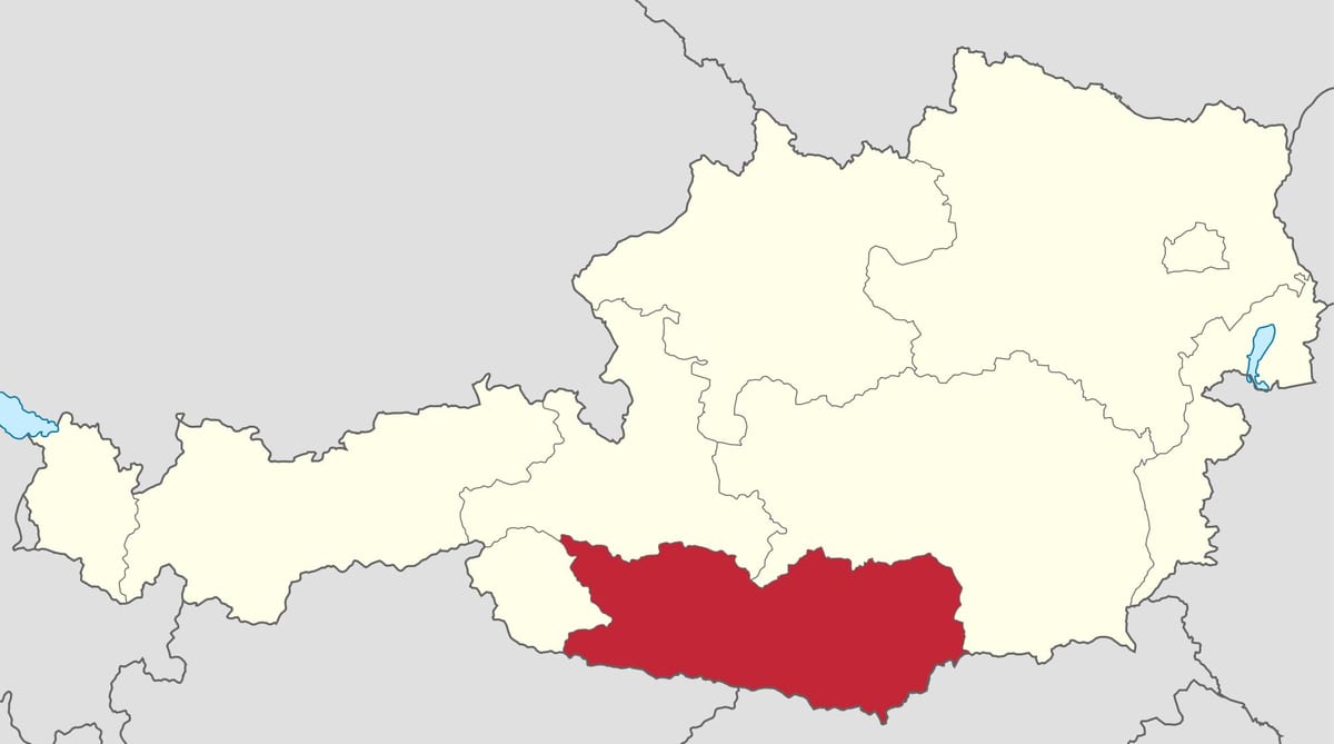 地図karntenオーストリア 