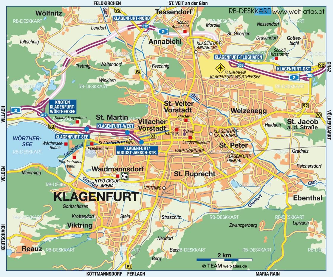 地図klagenfurtオーストリア