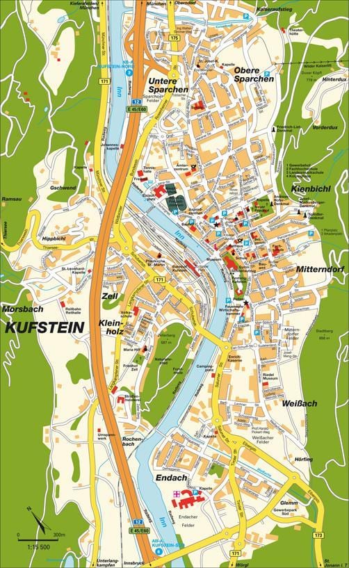 地図kufsteinオーストリア