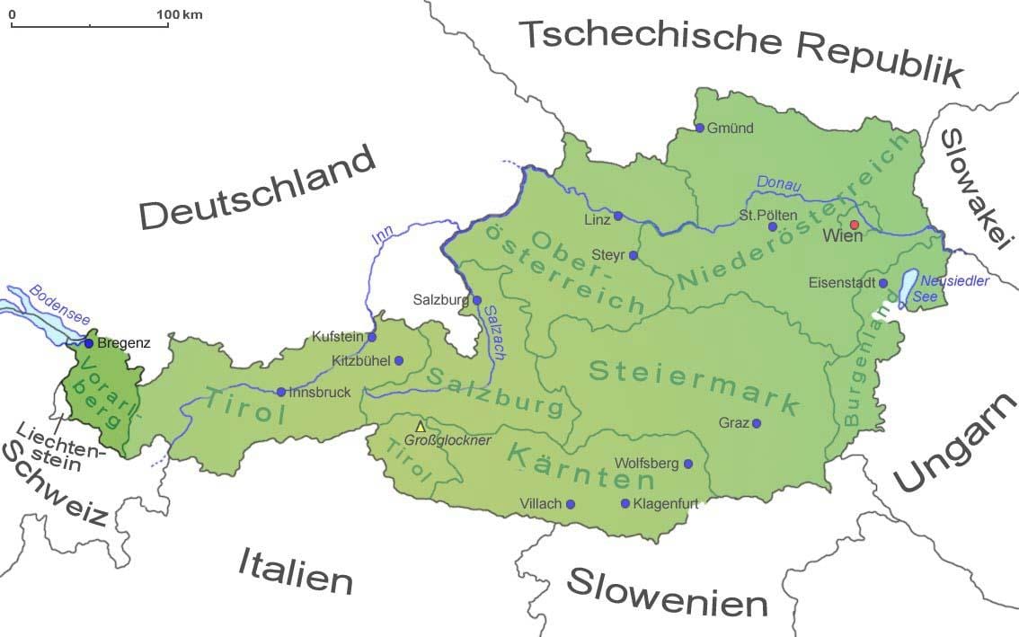 地図vorarlbergオーストリア
