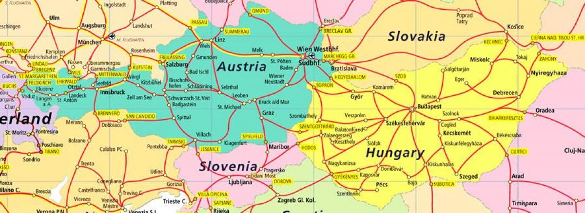 オーストリアトレールの地図