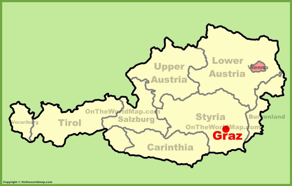 地図のグラーツオーストリア