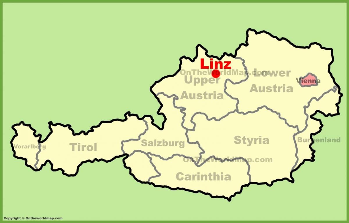 地図のリンツオーストリア