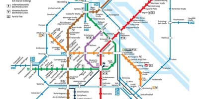 ウィーンオーストリア地下鉄の地図