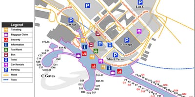 地図のウィーンオーストリアの空港