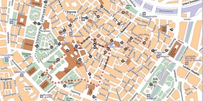 ウィーンオーストリアの都市センター地図