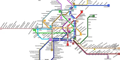 ウィーンオーストリアの公共交通機関地図
