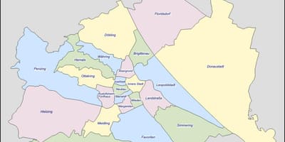 地図のウィーンオーストリア地区 