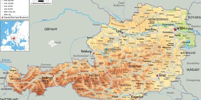 オーストリア山地図