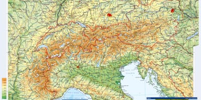 地図オーストリアの地形