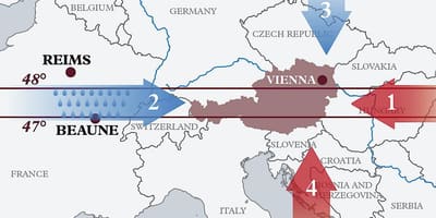 地図オーストリアの気候