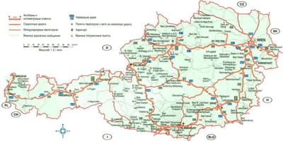 オーストリア旅行地図