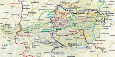 地図オーストリアのサイクリング