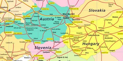 オーストリアトレールの地図