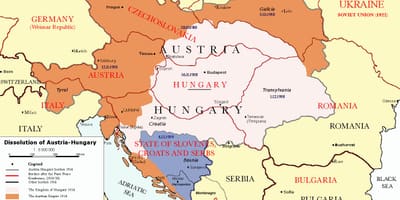 オーストリアハンガリーの地図1900