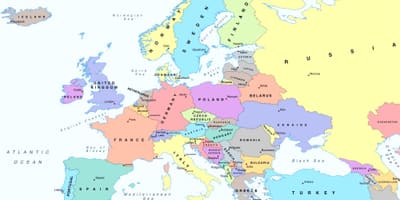 欧州地図を示すオーストリア