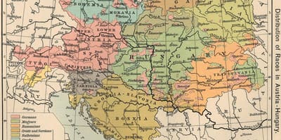 オーストリアハンガリーの地図1900