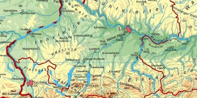 地図の上位オーストリア