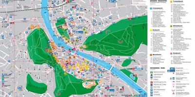 地図の観光地図ザルツブルグオーストリア