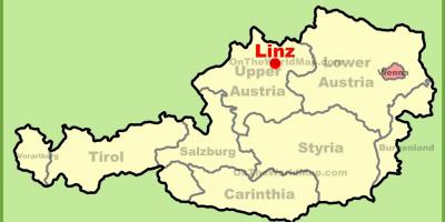 地図のリンツオーストリア